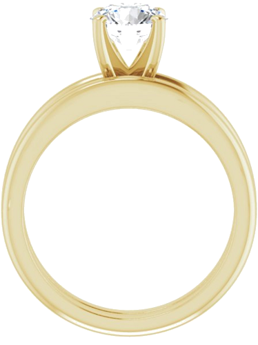 14K Yellow  6.5 mm Round Solitaire Engagement Ring Mounting (7)