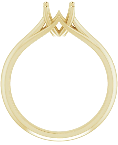 Sužadėtuvių Žiedas „Solitaire“ 585 Geltonojo Aukso Round 6mm (2)