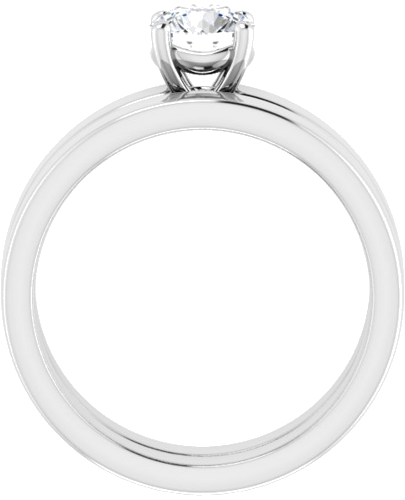 14K White 5.5 mm Round Solitaire Engagement Ring Mounting (7)