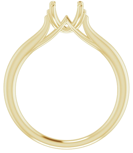 14K Yellow 5.8 mm Round Solitaire Engagement Ring Mounting (2)