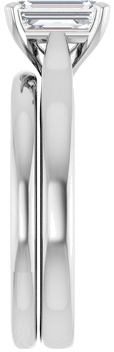 Sužadėtuvių Žiedas „Solitaire“ 417 Baltojo Aukso Emerald 7mm x 5mm (9)