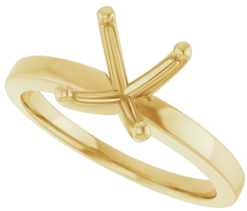 Sužadėtuvių Žiedas „Solitaire“ 585 Geltonojo Aukso Oval 9mm x 7mm (5)