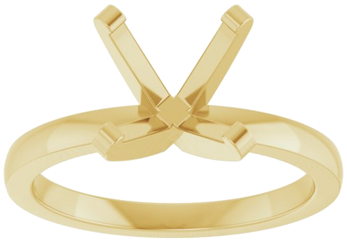 14K Yellow 8.7 mm Round 4-Prong Engagement Ring Mounting (3)
