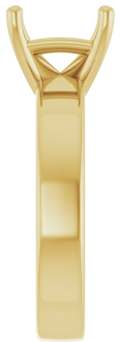 14K Yellow 10x8 mm Emerald Solitaire Engagement Ring Mounting (4)