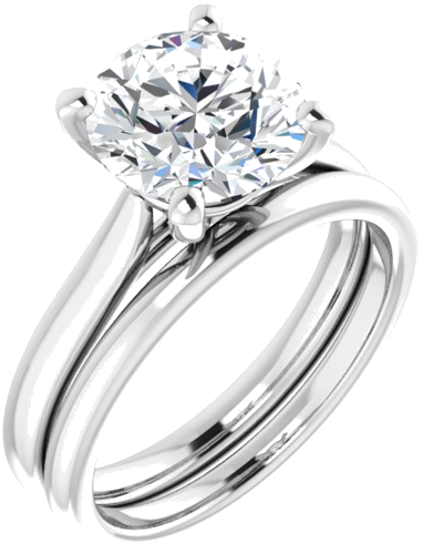 Sužadėtuvių Žiedas „Solitaire“ 950 Platinos Round 8.8mm (6)