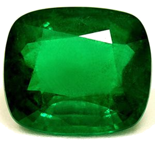 3.91 carat GREEN Cushion Smaragdas (1)