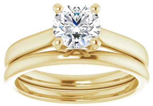 14K Yellow 6 mm Round Engagement Ring Mounting (8)