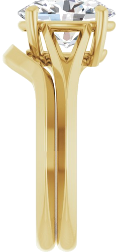 14K Yellow 10x8 mm Oval Solitaire Engagement Ring Mounting (9)