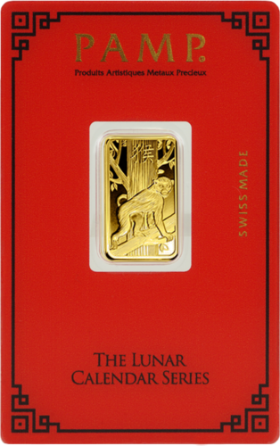 5 g Investment Gold Bar Year of the Monkey PAMP (2)