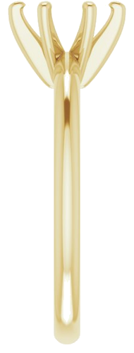 14K Yellow  7x5 mm Oval Solitaire Engagement Ring Mounting (4)