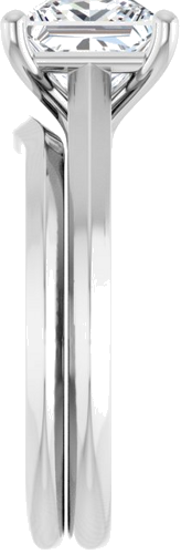 Sužadėtuvių Žiedas „Solitaire“ 585 Baltojo Aukso Square 7mm (9)