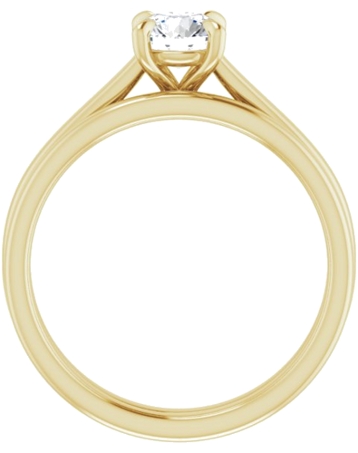 Sužadėtuvių Žiedas „Solitaire“ 585 Geltonojo Aukso Round 5.5mm (7)