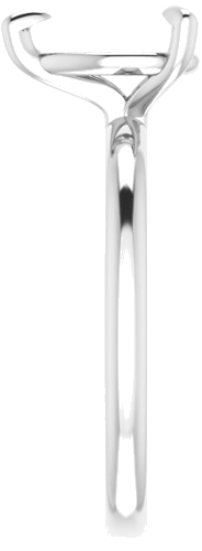 14K White  9x6 mm Pear Solitaire Engagement Ring Mounting (4)