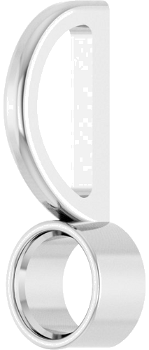 Pakabukas „Bezel-Set Solitaire Charm“ 585 Baltojo Aukso Round 3.5mm (2)