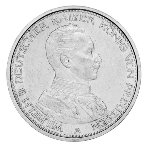 5 марок Вильгельм II (1913-1914) Германская империя серебряная монета (1)