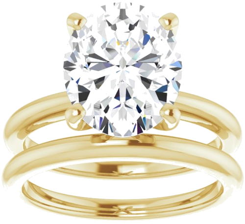 Sužadėtuvių Žiedas „Solitaire“ 585 Geltonojo Aukso Oval 11mm x 9mm (8)