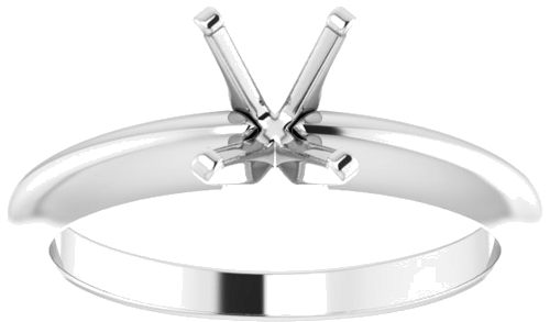 Sužadėtuvių Žiedas „Heavy Solitaire“ 585 Baltojo Aukso Emerald 6mm x 4mm (3)