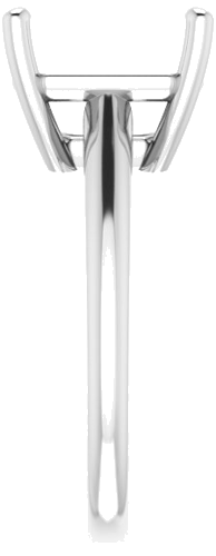 Sužadėtuvių Žiedas 585 Baltojo Aukso Asscher 10mm (4)