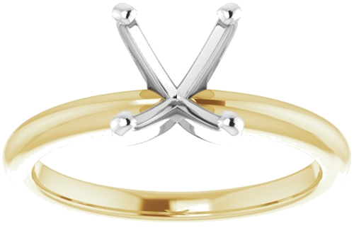 Sužadėtuvių Žiedas „Solitaire“ 750 Geltonojo Aukso Ir 950 Platinos Oval 9mm x 7mm (3)