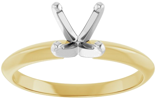 Sužadėtuvių Žiedas „Light Solitaire“ 585 Baltojo Ir Geltonojo Aukso Round 6mm x 6.6mm (3)