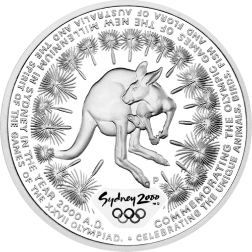 2000 Sidnejas Olimpiāde Kengurs Austrālija sudraba monēta (1)