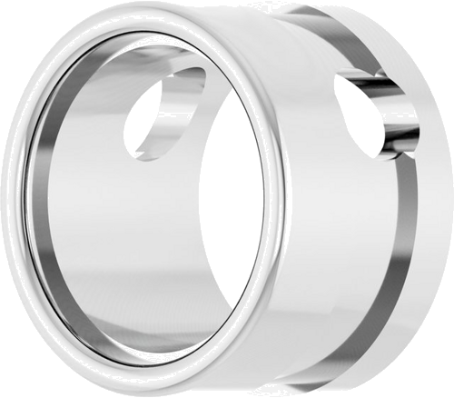 Pakabukas „Solitaire“ 585 Baltojo Aukso Round 7.4mm (2)