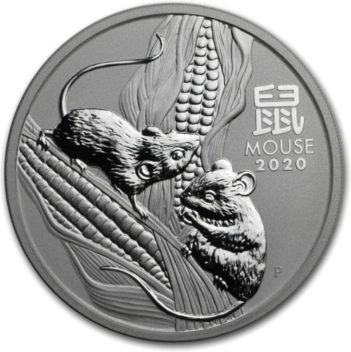 2 oz Pelės metai 2020 (Lunar III) Australija sidabrinė moneta (1)