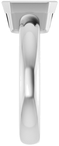 Sužadėtuvių Žiedas „Bezel-Set Solitaire“ 585 Baltojo Aukso Emerald 8mm x 6mm (4)