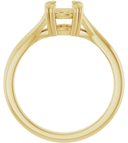 14K Yellow 6.5 mm Round Solitaire Engagement Ring Mounting (2)