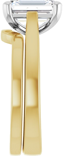 Sužadėtuvių Žiedas „Solitaire“ 585 Baltojo Ir Geltonojo Aukso Emerald 9mm x 7mm (9)