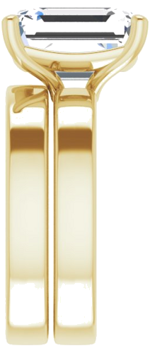 Sužadėtuvių Žiedas „Solitaire“ 585 Geltonojo Aukso Emerald 11mm x 9mm (9)