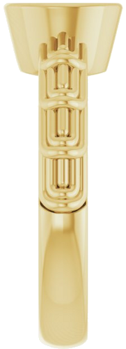 Sužadėtuvių Žiedas „Solitaire“ 585 Geltonojo Aukso Round 7.4mm (4)