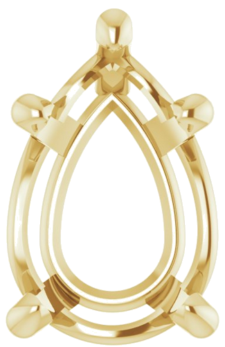 14K Yellow 10x7 mm Pear Solitaire Slide Pendant Mounting (1)