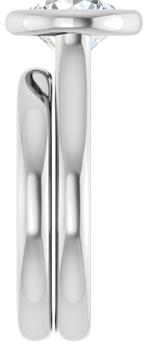 Platinum  8 mm Round Solitaire Engagement Ring Mounting (9)