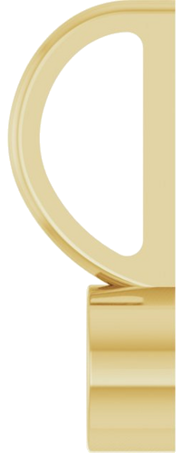 14K Yellow 3.5 mm Round Solitaire Charm Pendant Mounting (3)