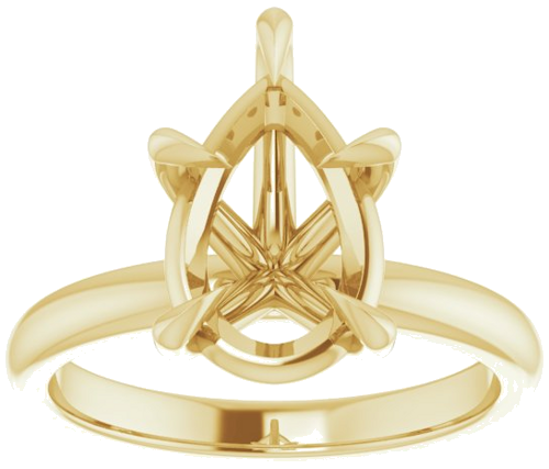 Sužadėtuvių Žiedas „Solitaire“ 585 Geltonojo Aukso Pear Shape 12mm x 8mm (3)