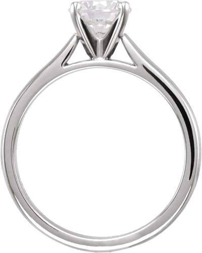 14K White 5.2 mm Round Solitaire Engagement Ring Mounting (4)