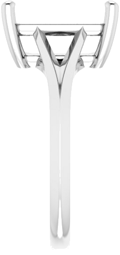 Sužadėtuvių Žiedas „Solitaire“ 585 Baltojo Aukso Emerald 11mm x 9mm (4)