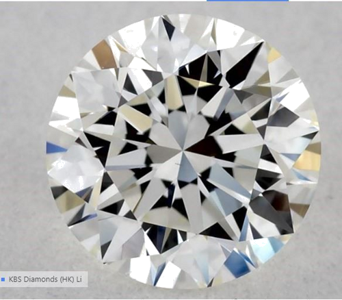 0.58 carat H-VVS2 Excellent cut Natūralus Round Deimantas (1)