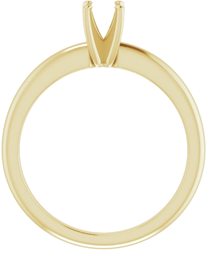 14K Yellow  4.4 mm Round Solitaire Engagement Ring Mounting (2)