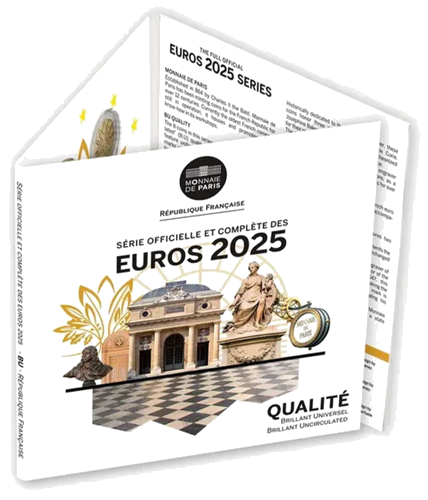 Набор евро BU монет Франции 2025 года (3)