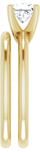 14K Yellow  5 mm Square Solitaire Engagement Ring Mounting (9)