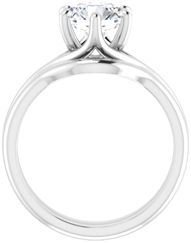 Platinum 7.4 mm Round Engagement Ring Mounting (7)