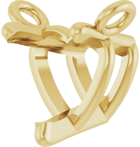 Pakabukas „Heart“ 417 Geltonojo Aukso Heart Shape 4.5mm (2)