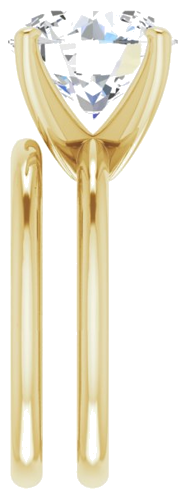 14K Yellow  11 mm Round Solitaire Engagement Ring Mounting (9)