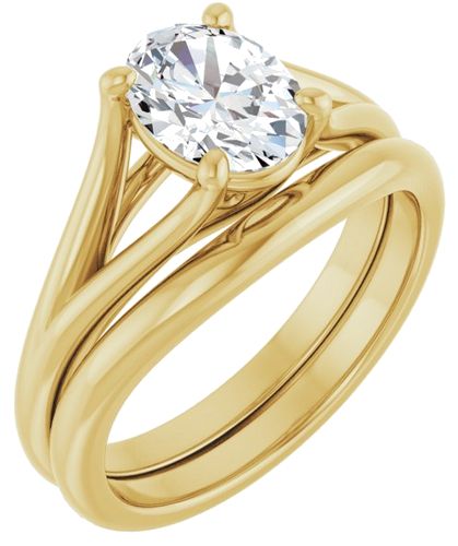 Sužadėtuvių Žiedas „Solitaire“ 14k yellow gold Oval 8mm x 6mm (6)