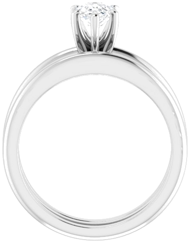 Sužadėtuvių Žiedas „Solitaire“ 585 Baltojo Aukso Pear Shape 8mm x 5mm (7)