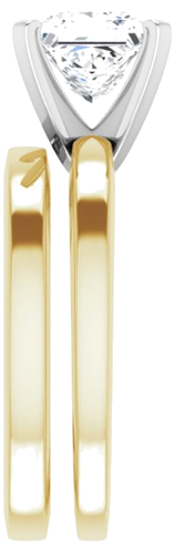 Sužadėtuvių Žiedas „Solitaire“ 585 Baltojo Ir Geltonojo Aukso Square 6.5mm (9)