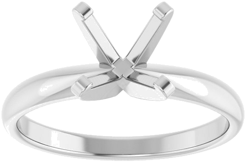 Sužadėtuvių Žiedas „Solitaire“ 585 Baltojo Aukso Cushion 7mm (3)