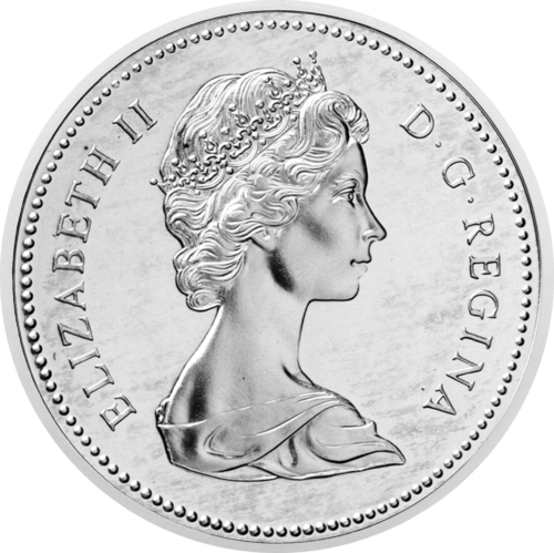 1 Dollar 1965-1972 Canada Elizabeth II Silver Coin (2)
